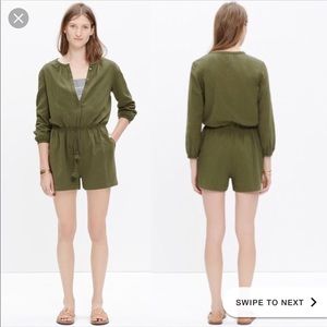 Madewell Olive Green Romper